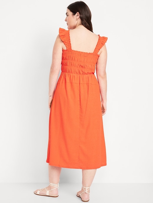 Image number 4 showing, Fit & Flare Smocked Midi Dress