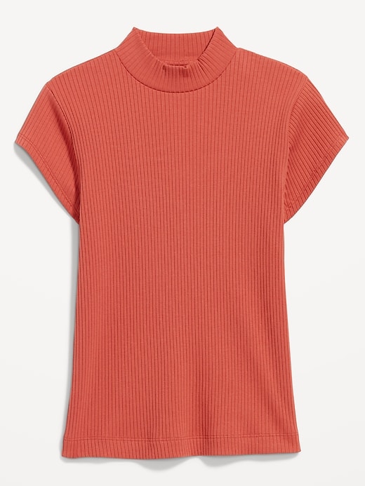 Image number 4 showing, Ribbed Mock-Neck Top