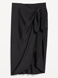 Image number 2 showing, Lightweight Side-Tie Swim Sarong Wrap