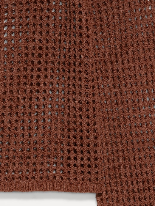 Image number 5 showing, Open-Stitch Cropped Bouclé Sweater