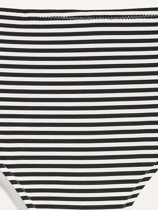 L'image numéro 9 présente Bas de bikini texturé à taille haute