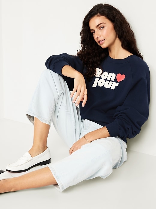 Image number 3 showing, SoComfy Crew-Neck Graphic Sweatshirt