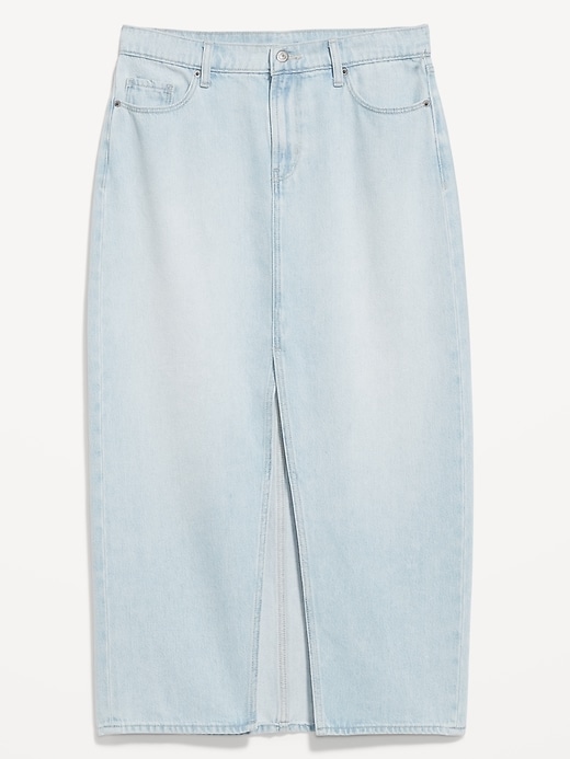 Image number 4 showing, Mid-Rise Jean Maxi Skirt