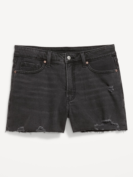 Image number 4 showing, Curvy High-Waisted OG Jean Cut-Off Shorts -- 3-inch inseam