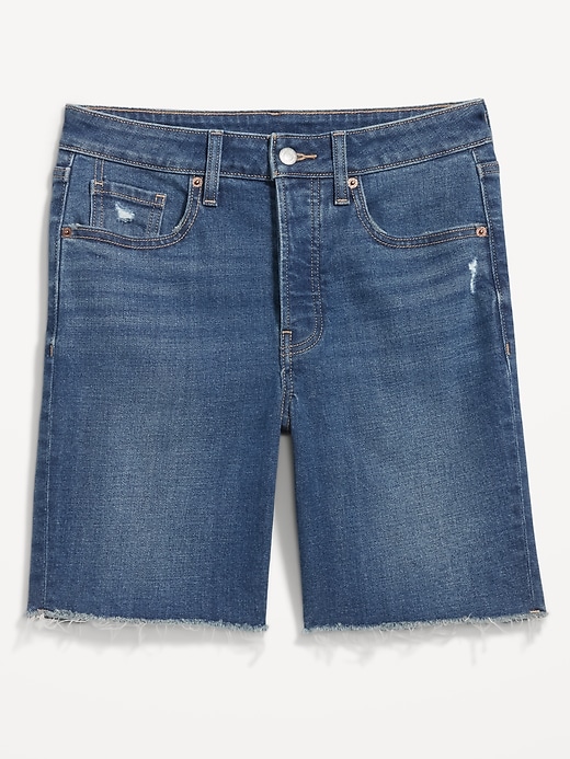 Image number 4 showing, High-Waisted OG Button-Fly Jean Shorts -- 7-inch inseam