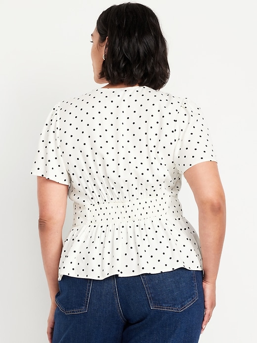 Image number 7 showing, V-Neck Button-Down Crepe Top