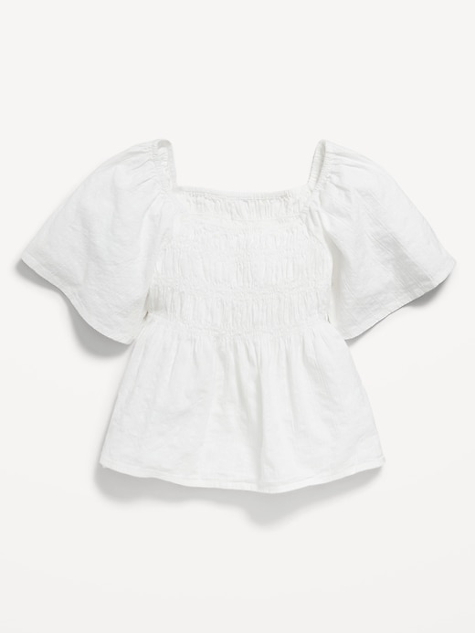 View large product image 2 of 3. Flutter-Sleeve Smocked Top for Girls