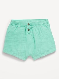 Image number 2 showing, Double-Weave Button-Front Shorts for Baby