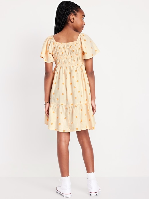 View large product image 2 of 3. Flutter-Sleeve Fit and Flare Dress for Girls