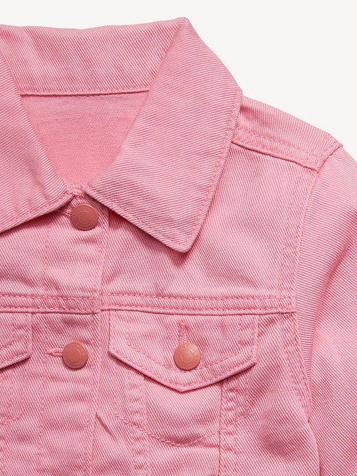 View large product image 2 of 4. Cropped Trucker Twill Jacket for Toddler Girls