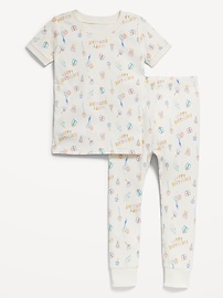 View large product image 3 of 4. Birthday Snug-Fit Printed Pajama Set for Toddler & Baby