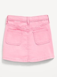 View large product image 4 of 4. High-Waisted A-Line Button-Front Twill Skirt for Toddler Girls