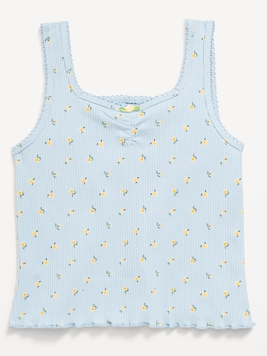 View large product image 2 of 3. Printed Fitted Ribbed Tank Top for Girls