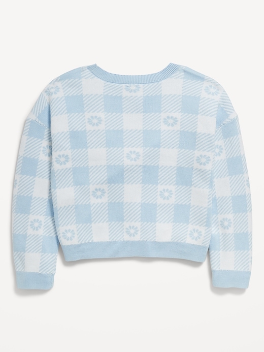 Image number 3 showing, Printed Button-Front Cardigan Sweater for Girls