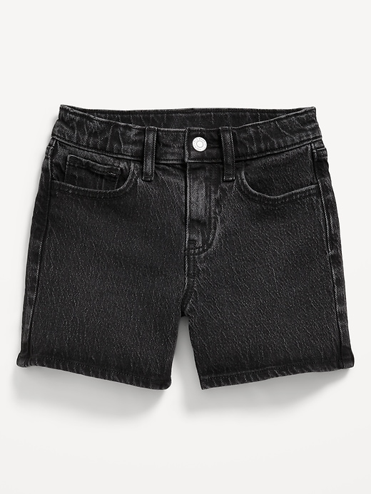 View large product image 2 of 3. High-Waisted Jean Midi Shorts for Girls