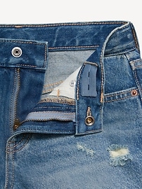 View large product image 3 of 3. High-Waisted Ripped Frayed-Hem Jean Shorts for Girls