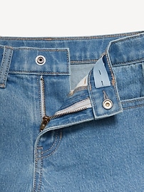 View large product image 3 of 3. High-Waisted Jean Midi Shorts for Girls