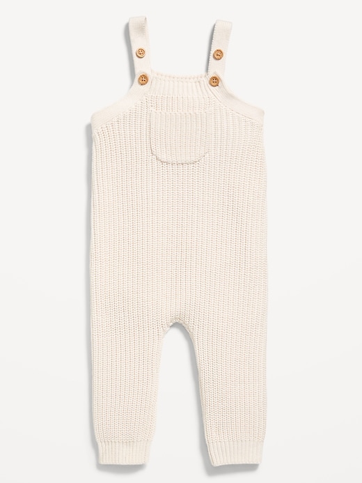 View large product image 1 of 2. Chunky Sweater-Knit Pocket Overalls for Baby