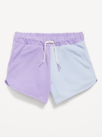Image number 2 showing, Color-Block Graphic French-Terry Shorts for Toddler Girls