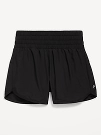 View large product image 4 of 6. High-Waisted Dolphin-Hem Run Shorts for Girls