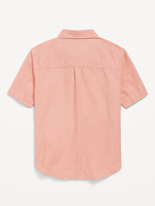 L'image numéro 3 présente Chemise oxford à manches courtes pour garçon