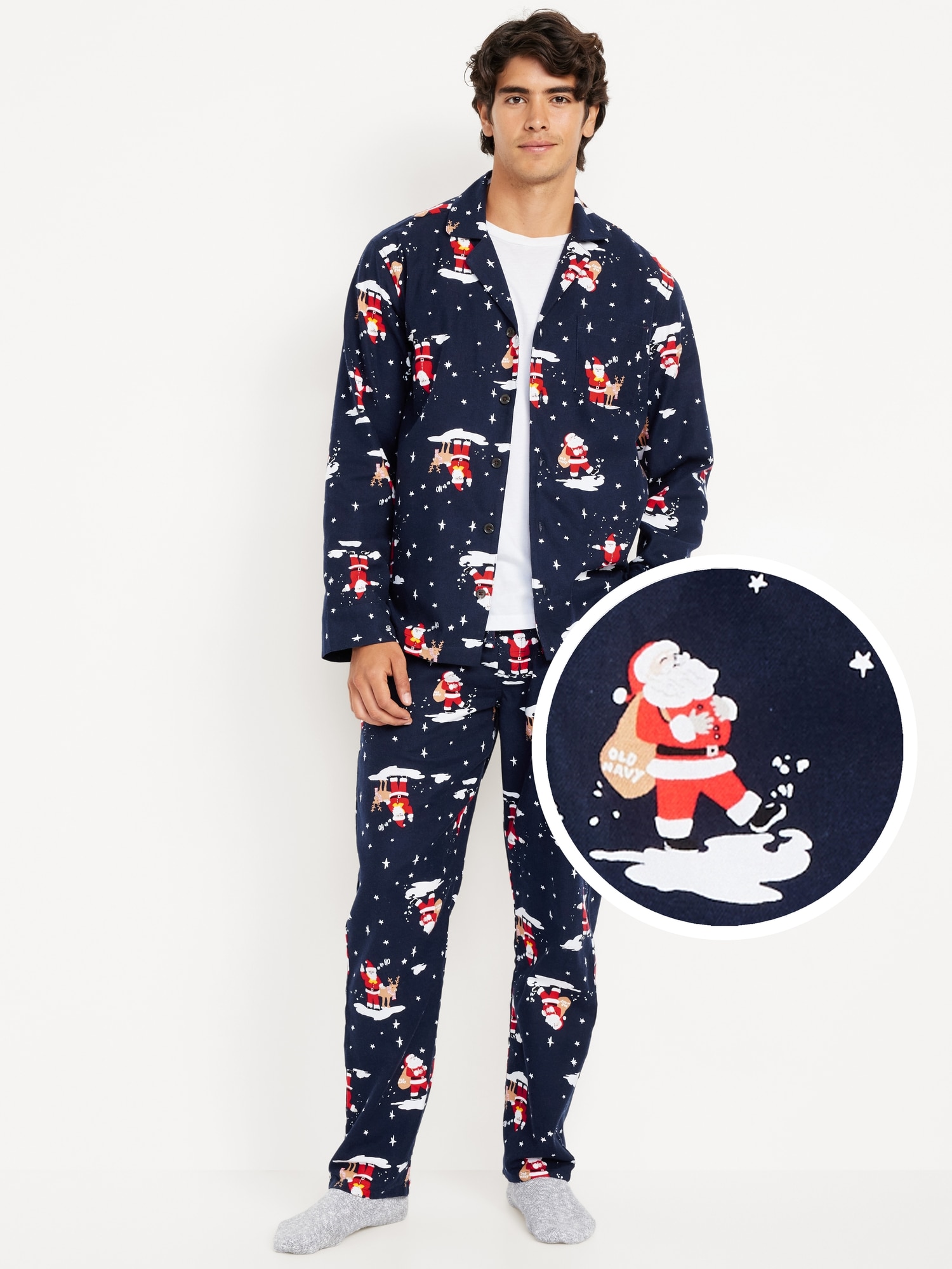 Navy pyjamas sale