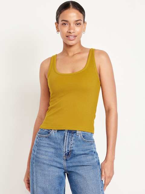 Ribbed Crop Tank Top