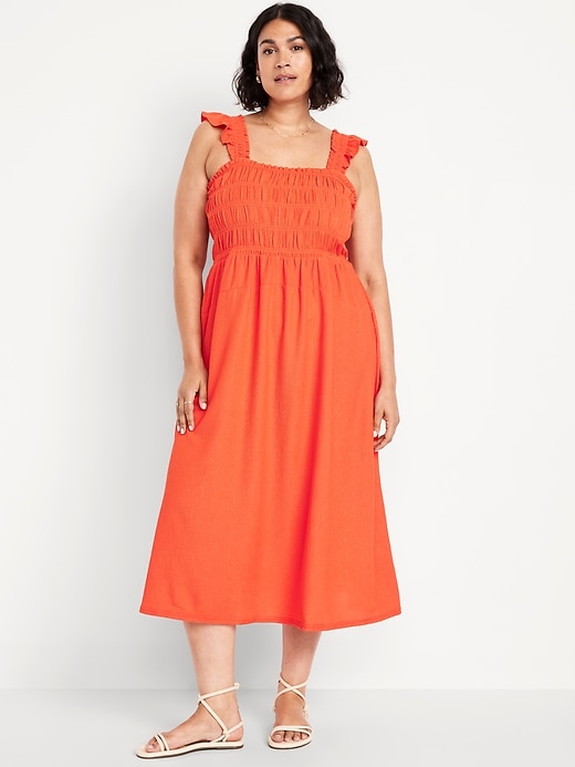 Image number 5 showing, Fit & Flare Smocked Midi Dress