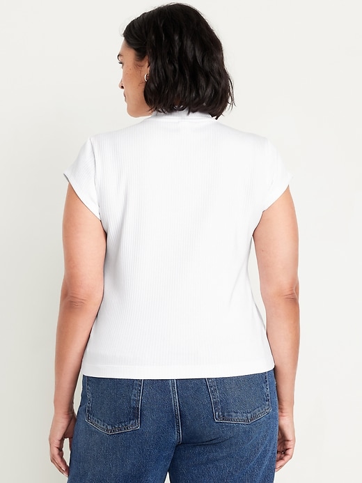 Image number 8 showing, Ribbed Mock-Neck Top