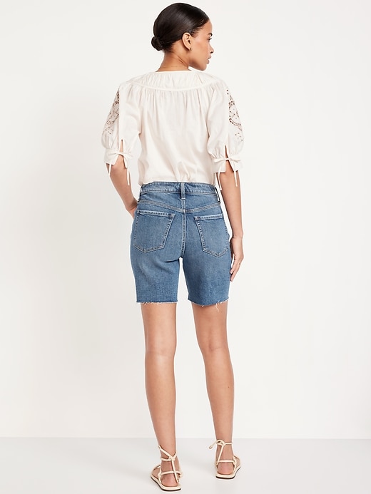 Image number 3 showing, High-Waisted OG Jean Cut-Off Shorts -- 7-inch inseam