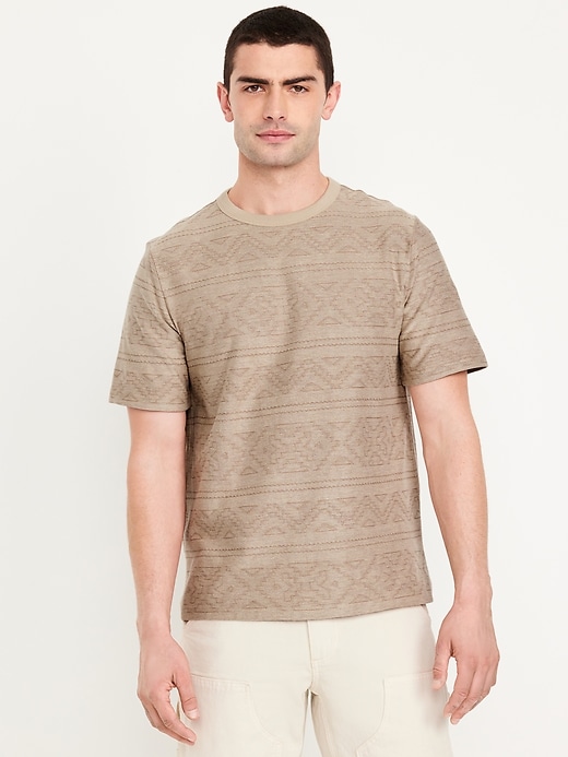 Image number 1 showing, Textured Jacquard T-Shirt