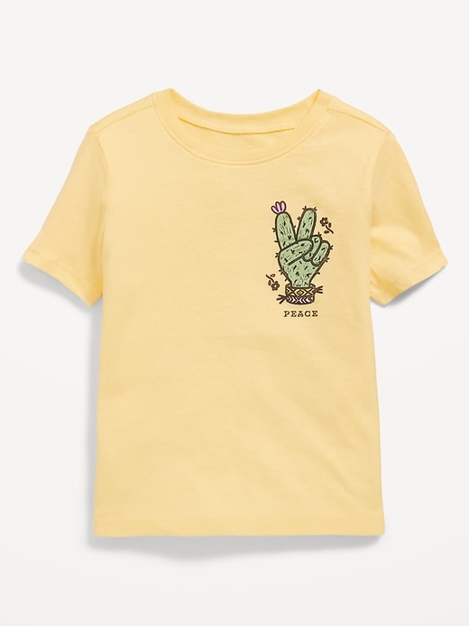 Voir une image plus grande du produit 1 de 1. T-shirt à imprimé à manches courtes pour toute-petite fille