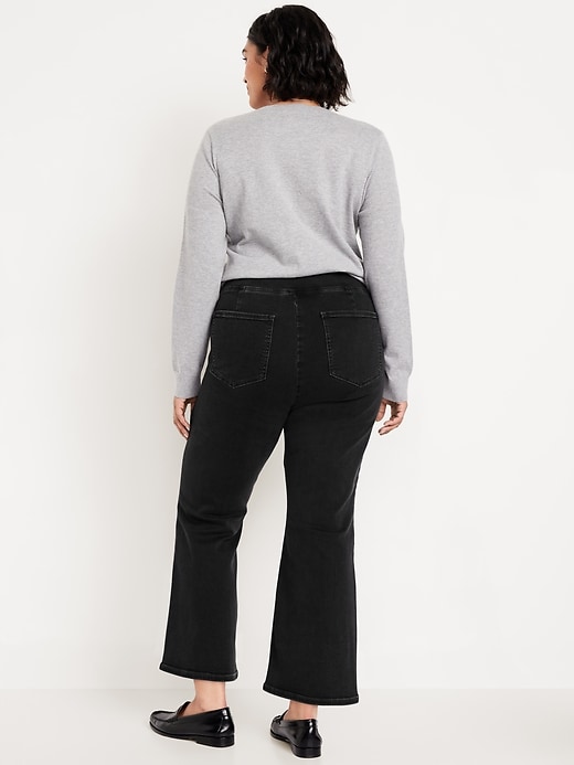 Image number 7 showing, High-Waisted Weekender Pull-On Crop Flare Jeans