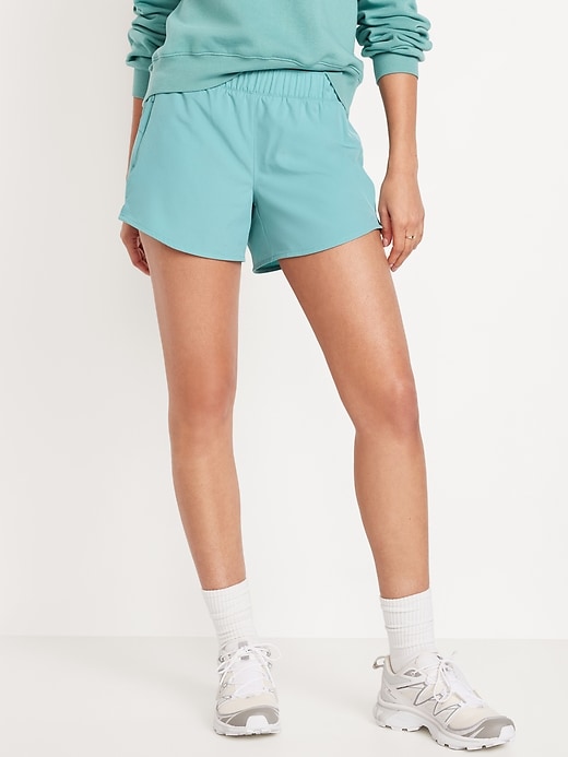 Image number 1 showing, Mid-Rise StretchTech Run Shorts -- 4-inch inseam