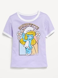 View large product image 3 of 3. The Smurfs™ Ringer Graphic T-Shirt for Girls