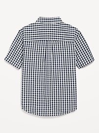 Voir une image plus grande du produit 3 de 3. Chemise à manches courtes en popeline à motif pour garçon