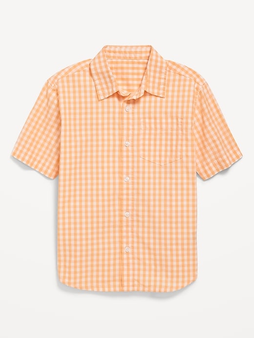 View large product image 2 of 3. Printed Short-Sleeve Poplin Shirt for Boys