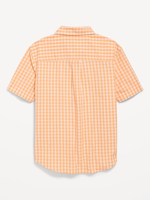 Image number 3 showing, Printed Short-Sleeve Poplin Shirt for Boys