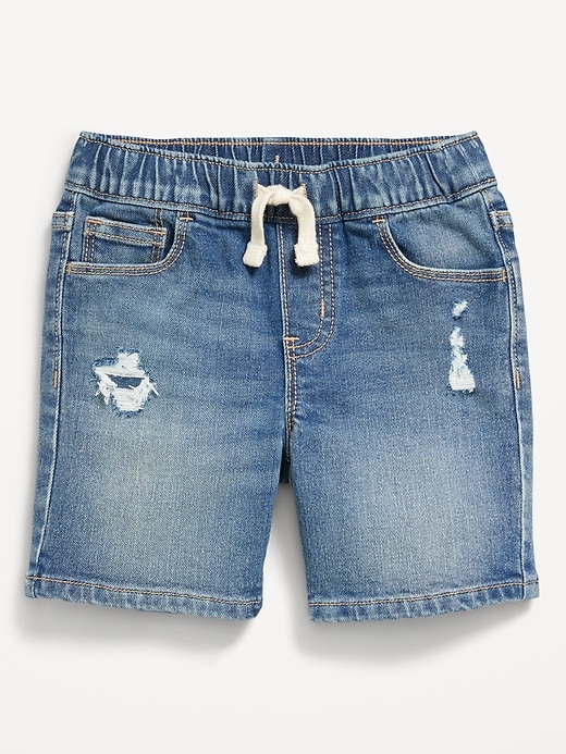 View large product image 1 of 2. Pull-On Ripped Jean Shorts for Toddler Boys