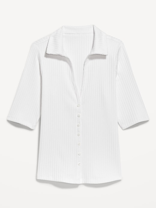 Image number 4 showing, Ribbed Button-Down Polo