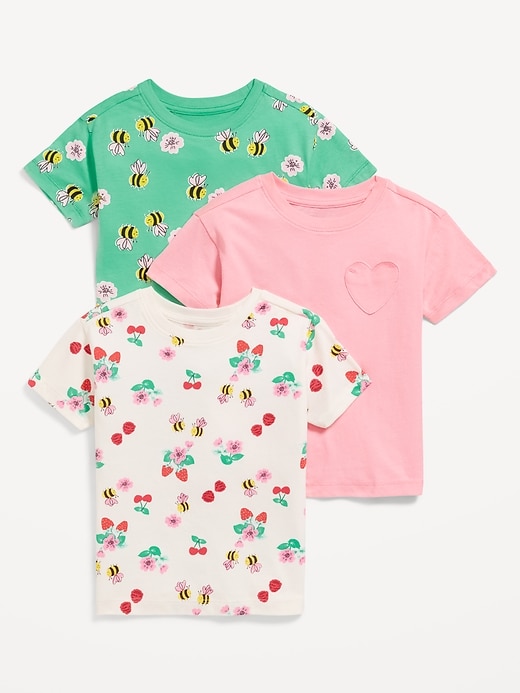 View large product image 1 of 1. Short-Sleeve T-Shirt Variety 3-Pack for Toddler Girls