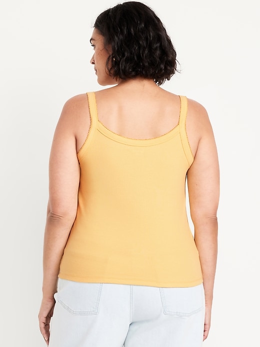 Image number 8 showing, 90s Ribbed Lace-Trim Tank