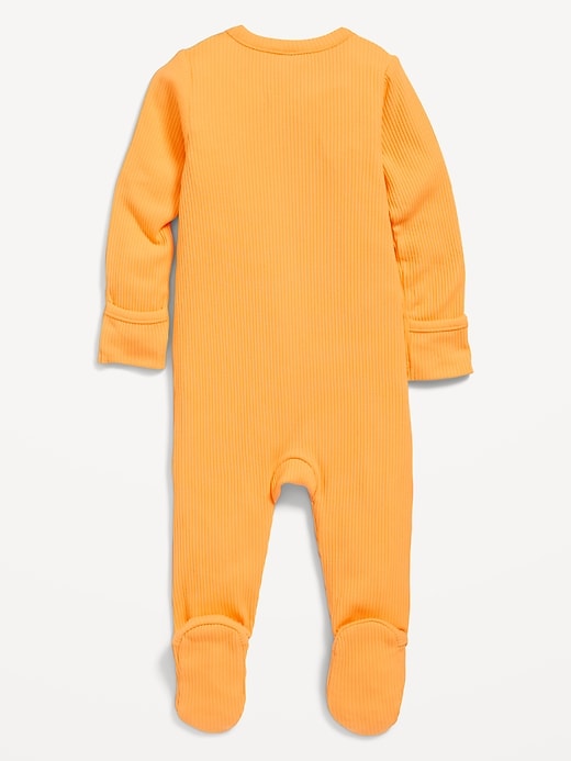 View large product image 2 of 2. Ribbed 2-Way-Zip Sleep & Play Footed One-Piece for Baby