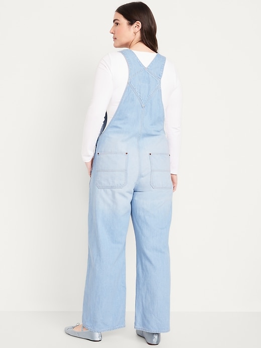 Image number 5 showing, Baggy Wide-Leg Jean Overalls