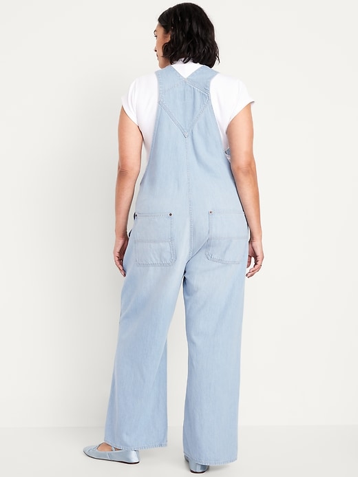 Image number 7 showing, Baggy Wide-Leg Jean Overalls