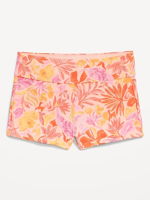 Image number 4 showing, High-Waisted Matte Swim Shorts -- 2-inch inseam