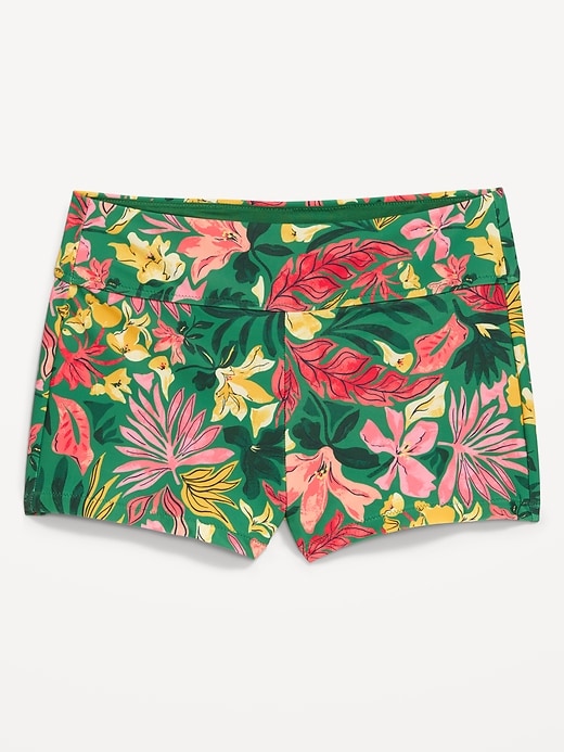 Image number 4 showing, High-Waisted Matte Swim Shorts -- 2-inch inseam