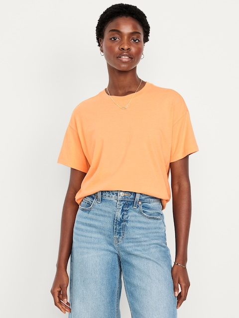 Vintage Crew-Neck T-Shirt - Orange