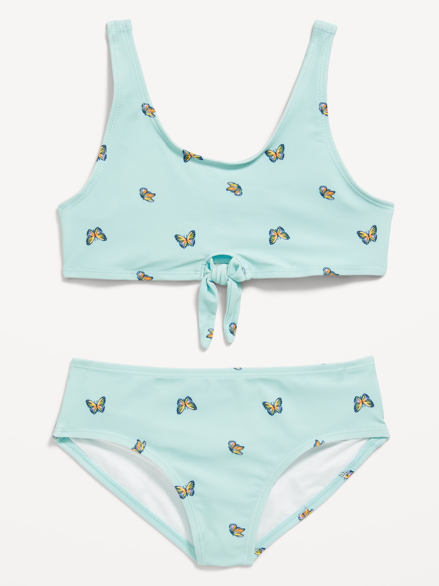 Printed Tie-Knot Bikini Swim Set for Girls