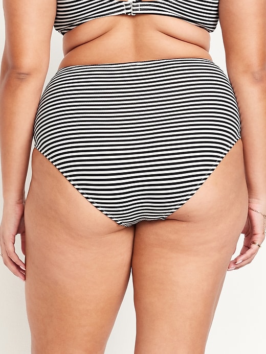 Image number 8 showing, High-Waisted Textured Bikini Swim Bottoms